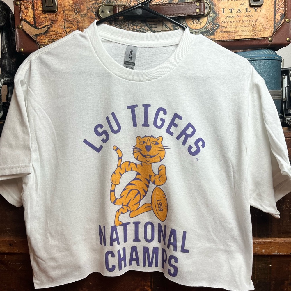 LSU Tigers Crop Top S-3X available